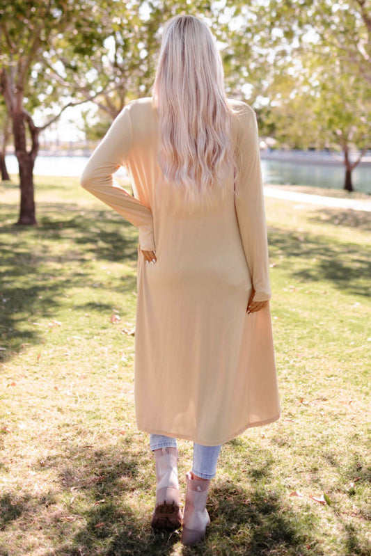 Beige Long Cardigan