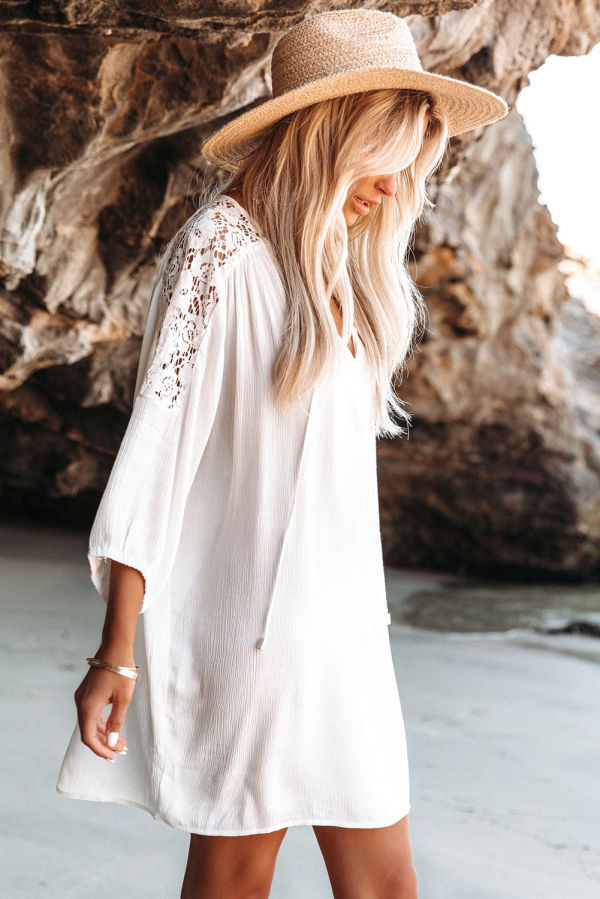 White Beach Dress – Starlight Boutique