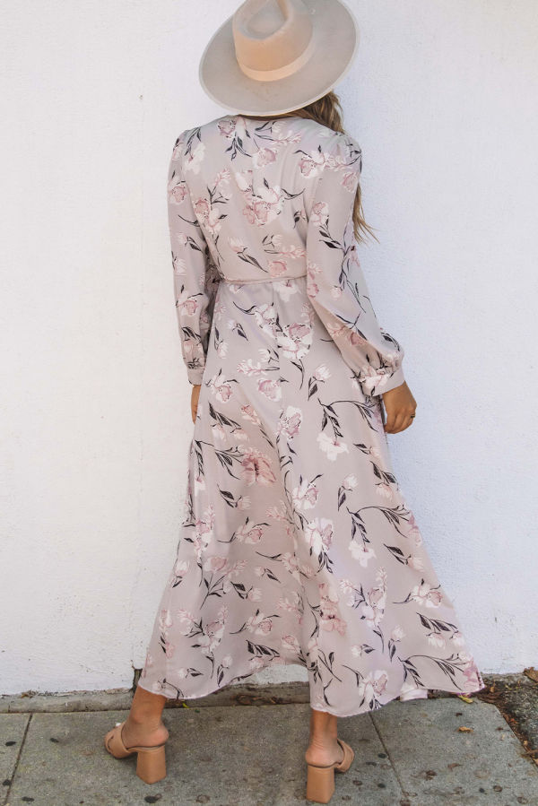 Floral High Split Maxi Dress