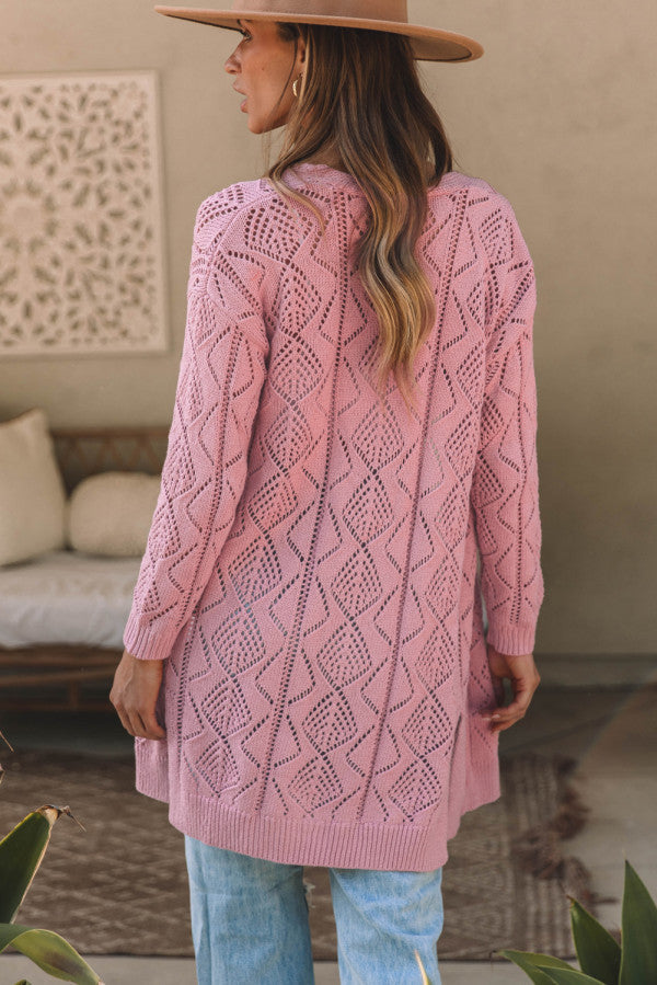Pink Knit Cardigan