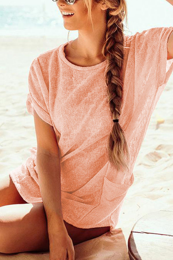 Short Sleeve Beach Cover Up