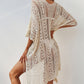 Crochet Knitted Tassel Tie Kimono Beachwear