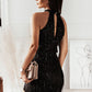 Black Sequin Dress
