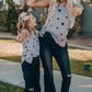 Little Girl Tank Gray Star Print