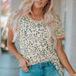 Peach Trim Leopard T-Shirt