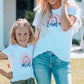 White Rainbow mini Print Parent-child Kid T-shirt