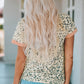 Peach Trim Leopard T-Shirt