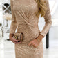 Gold Sequin Dress