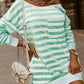 Green Long Sleeve Stripe Top