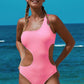Pink One Shoulder Swimsuit