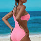 Pink One Shoulder Swimsuit