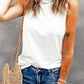 White Crewneck Sleeveless Top