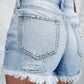Distressed Ripped Denim Shorts