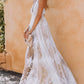White Lace Backless Maxi Dress