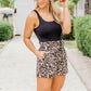 Animal Print Casual Shorts