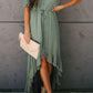 Sage Green Off The Shoulder Maxi Dress