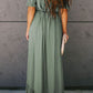 Sage Green Off The Shoulder Maxi Dress