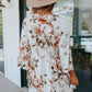 White V Neck Floral Dress