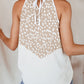 Spotted Print Halter Tank