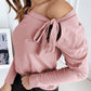 Pink Asymmetric Long Sleeve Top