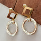 Stainless Steel Geo Drop Earring