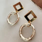 Stainless Steel Geo Drop Earring