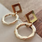Stainless Steel Geo Drop Earring