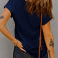 Navy Zip Blouse