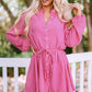 Pink Button Dress