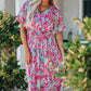 Pink Floral Maxi Dress