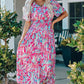Pink Floral Maxi Dress
