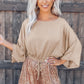 Khaki & Sequins Romper