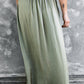 Green Waist Maxi Skirt
