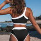 Black & White One Shoulder Bikini