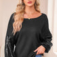 Black Sequin Knit Top