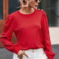 Red Long Sleeve Top